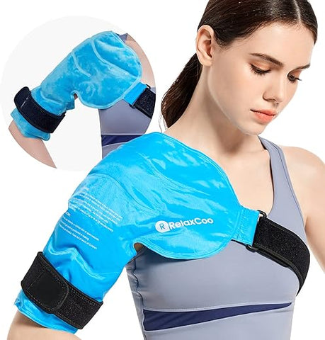 RelaxCoo - Gelo Terapia Frio para Lesões no Ombro – Bolsa de Gelo Reutilizável para Manguito Rotador