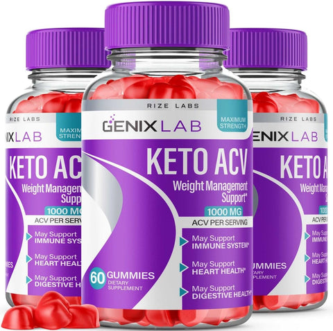 rize labs - (3 Pacotes) Genix Lab Keto ACV Gummies – Genix Lab para Perda de Peso Avançada, Goma Keto ACV, Suplemento de Máxima Força Genix Lab, Avaliações das Gomas GenixLab (180 Gomas)