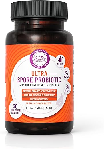 Natures Instincts - Ultra Spore Probiótico com Cepas Vivas | Probiótico Diário à Base de Solo para Suporte Digestivo | Marca Ultra Spore