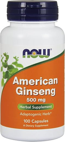NOW Foods - NOW American Ginseng – 100 Cápsulas (Pacote com 2) – Energia Natural