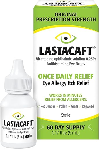 Colírio Diário para Alívio da Coceira nos Olhos por 60 Dias, 5ml (1 Frasco) - Lastacaft