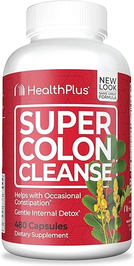 Super Colon Cleanse: Limpeza de 10 Dias – Detox | 12 Limpezas, 480 Comprimidos (Embalagem pode variar) - Health Plus