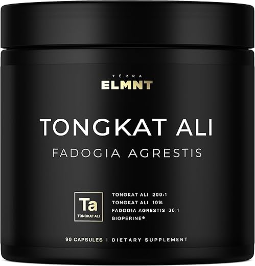 TERRA ELMNT - Tongkat Ali 200x Força 228.000mg p/ Homens c/ Extrato de Fadogia Agrestis 30x – 10% Eurycomanone – Potência Máxima Longjack Fadogia Agrestis Tongkat Ali – Crescimento Muscular