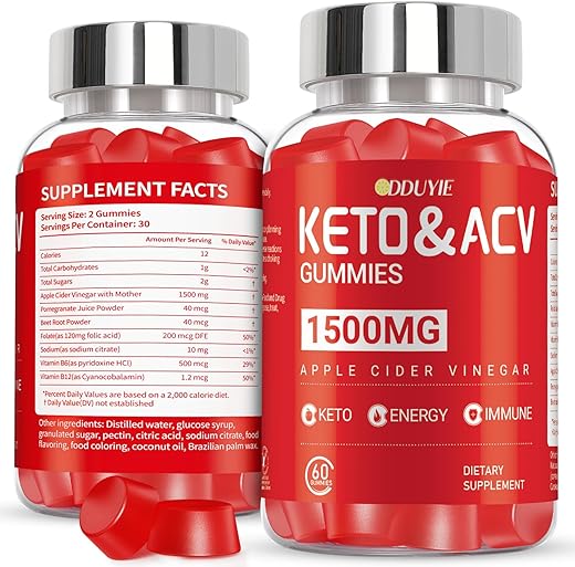 Regina - Brilhante Keto ACV Gummies – 1500mg Gomas de Vinagre de Maçã com Romã e Beterraba
