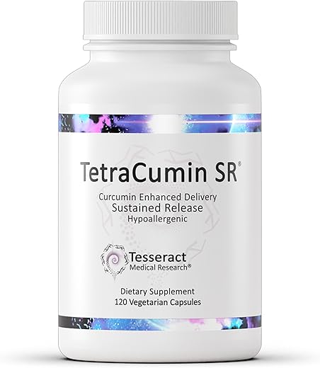 Tesseract Medical Research - TetraCumin SR – Suplemento para Articulações, Liberação Sustentada de Curcumina de Cúrcuma, Propriedades Exclusivas para Mulheres