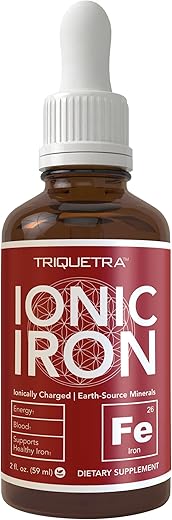 Triquetra Health - Suplemento de Ferro Líquido Iônico (236 Porções) – Maior Taxa de Absorção Permite Dose Menor
