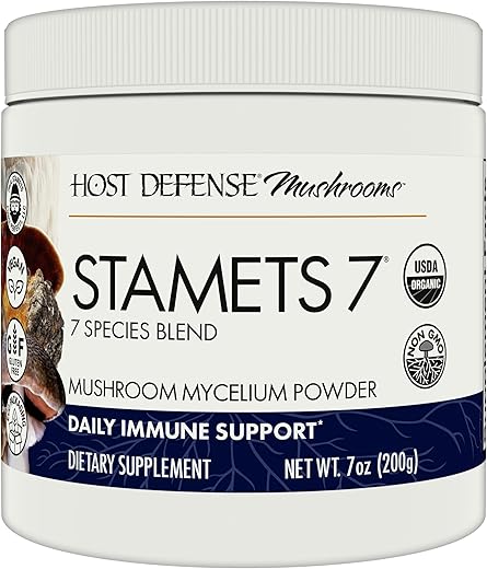 Fungi Perfecti/Host Defense Stamets 7 Pó 200g – Potencialize sua saúde com o melhor da natureza
