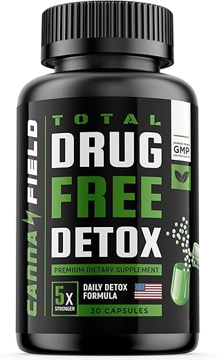 CANNA FIELD - Detox e Limpeza do Fígado – Fabricado nos EUA – Detox de 5 Dias – Remoção Natural de Toxinas – Suplemento Detox Premium – 30 Cápsulas