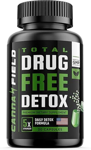 CANNA FIELD - Detox e Limpeza do Fígado – Fabricado nos EUA – Detox de 5 Dias – Remoção Natural de Toxinas – Suplemento Detox Premium – 30 Cápsulas