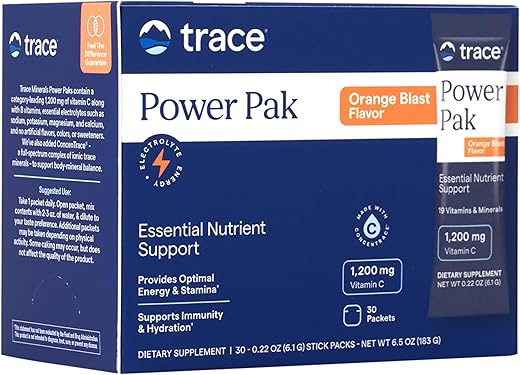 Electrolyte Stamina Power Pak Laranja Explosiva Trace Minerals 4.8g cada 30 Pacotes