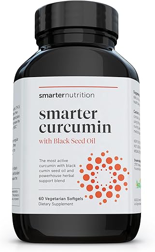 SMARTERNUTRITION - Smarter Nutrition Curcumin Softgels – Potente | Suplemento de Curcumina  de Qualidade | 60 Cápsulas