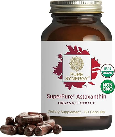SuperPure Astaxanthin Extract | Suplemento Orgânico de Astaxantina | Astaxantina Vegana de Algas com Lecitina de Girassol | Suporte Antioxidante para Pele, Olhos e Articulações | 30 ml - PURE SYNERGY