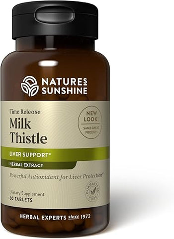 Nature's Sunshine - Nature’s Sunshine Cardo Mariano, 60 Comprimidos de Liberação Prolongada | Suporte ao Sistema Digestivo, Proteção ao Fígado e Poderoso Antioxidante