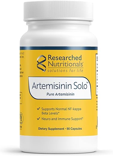 Artemisinin Solo – Suplemento de Suporte Imunológico de Artemísia Annua – 250mg de Artemisia Annua Pura por Porção – Fórmula Vegana e Não-OGM (90 Cápsulas) - Researched Nutritionals
