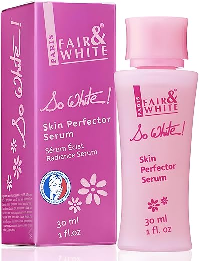 FAIR & WHITE - Fair and White So White Serum Clareador de Pele 30ml – Rosto, Cotovelos, Joelhos, Pés – com Ácido Kójico e Óleo de Rícino