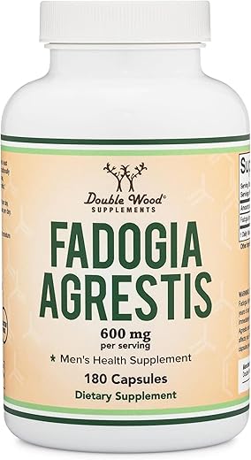 Double Wood Supplements - Fadogia Agrestis 600mg por Porção (180 Cápsulas) – Extrato Poderoso para Apoiar o Desempenho Atlético (Testado por Terceiros, Não-OGM, Vegano, Livre de Glúten) por Double Wood – Melhor Marca