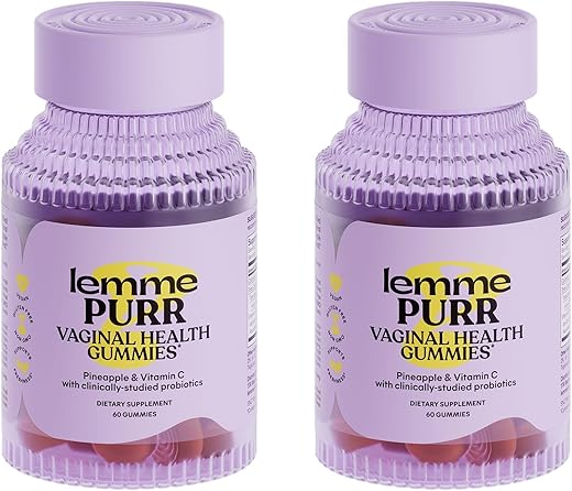 Purr Gomas Probióticas Vaginais para Mulheres – pH Equilibrado, Odor Saudável, Equilíbrio de Candida - Lemme