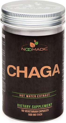 Noomadic - Chaga Mushroom 60 Cápsulas 500mg Cada Antioxidante – Comprar Online