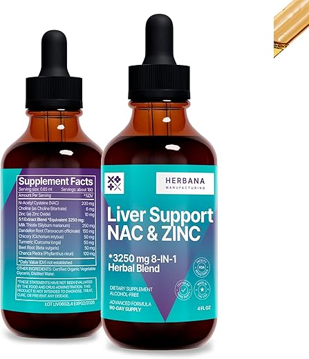 HERBANA MANUFACTURING - Suporte Hepático – Fórmula Avançada para Saúde do Fígado – Marca Líder em Cuidados Hepáticos