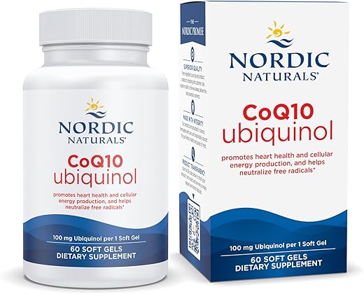 CoQ10 Ubiquinol – 60 Mini Soft Gels – 100 mg Coenzima Q10 (CoQ10) Ubiquinol – Saúde Cardíaca - Nordic Naturals