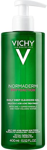 Vichy Normaderm Gel de Limpeza Facial Diário para Acne, Ácido Salicílico para Pele Oleosa – 150ml