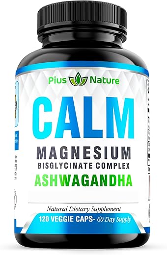 PIUS NATURE - Calm – Magnésio Glicinato com Extrato de Raiz de Ashwagandha | 100g