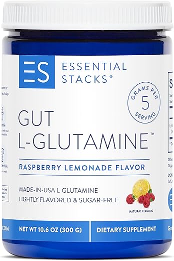 Pó de L-Glutamina com Sabor (Limão Framboesa) – Sem Açúcar – 100g - Essential Stacks