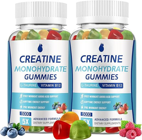 MaxHemp - Gummies de Creatina Monohidratada para Homens e Mulheres Complexo 5000mg – 160 Gummies, Gomitas Creatina 5g Suplemento de Creatina Monohidratada Mastigável para Aumentar o Foco, Força Muscular, Resistência