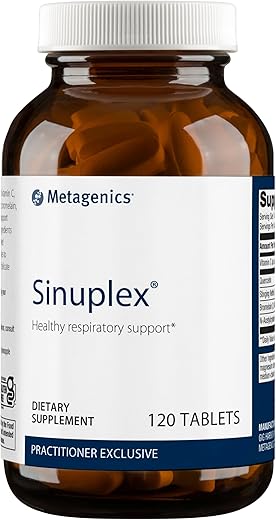 Sinuplex – Suporte Respiratório Saudável* – com Vitamina C, Extrato de Urtiga, N-Acetilcisteína, Quercetina | Metagenics Sinuplex – Suporte Respiratório com Ingredientes Naturais - Metagenics