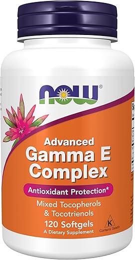 NOW Foods - Now Foods – Complexo Avançado de Gamma E 120 softgels | Vitamina E | Antioxidante | Saúde e Bem-Estar