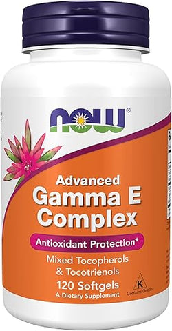 NOW Foods - Now Foods – Complexo Avançado de Gamma E 120 softgels | Vitamina E | Antioxidante | Saúde e Bem-Estar