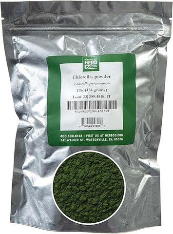 MONTEREY BAY HERB CO - Monterey Bay Herb Co. Chlorella em Pó | Adicione ao Chá | 100g