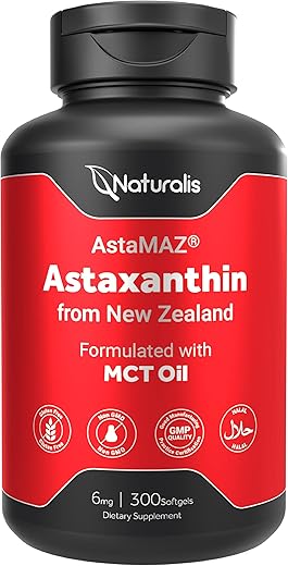 Astaxantina Naturalis da Nova Zelândia | Microalgas Sustentáveis | Não-OGM, Sem Soja | 100% Natural | 30g