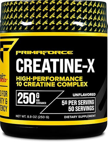 Creatine-X 250g – Complexo de 10 Creatinas de Alta Performance – Sem Sabor - Primaforce