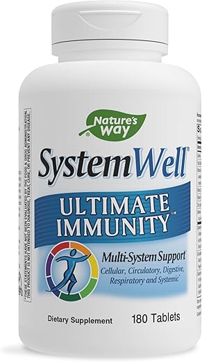 Nature's Way - Nature’s Way Systemwell Ultimate Immune* – Suplemento Multissistêmico com Vitaminas C, A – 60 cápsulas – Marca Nature’s Way