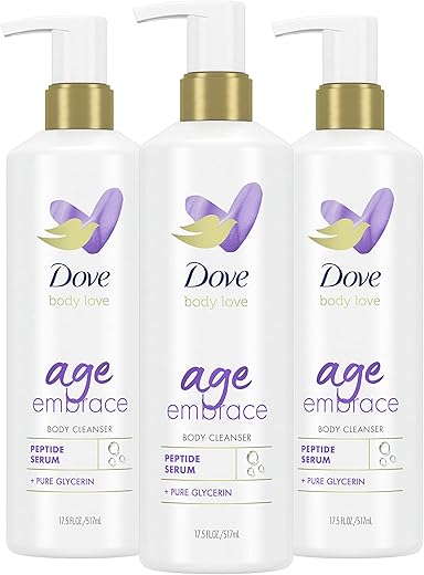 Body Love Sabonete Líquido Corporal Age Embrace 3 Unidades Para Pele Madura com Peptídeos e Glicerina Pura 500ml - Dove