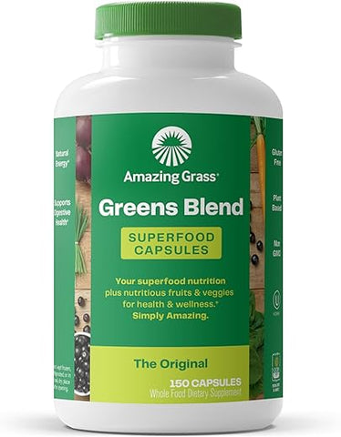 Greens Superfood Powder: Pó de Verdes com Enzimas Digestivas | 100g - Amazing Grass