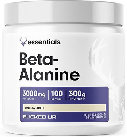 Beta Alanine 300mg em Pó, Sem GMO, Sem Glúten, Sem Sabor (100 Porções) - Bucked Up