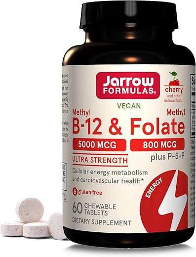Ultra Strength Methyl B-12 5000 mcg – Energia e Saúde com Vitamina B12 de Alta Potência - Jarrow Formulas