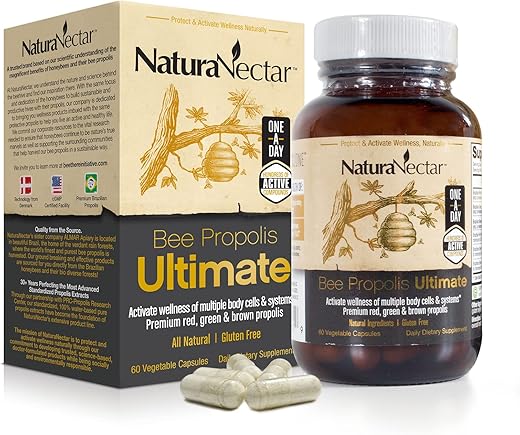 Ultimate Bee Propolis Certificado NSF | Propolis Vermelha, Verde e Marrom Premium do Brasil | com Flavonoides e PWE | Apicultura Ética | 100% Natural - NaturaNectar