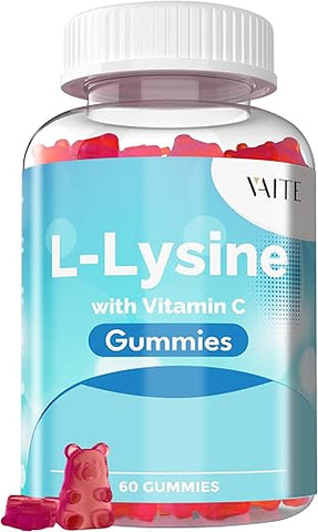 VAITE - Gomas de L-Lisina com Vitamina C – Saúde dos Tecidos para Adultos – Marca: Vitamins