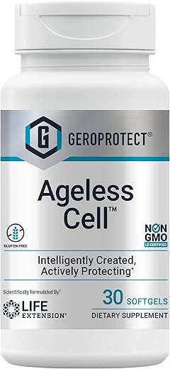 GEROPROTECT Ageless Cell – Rejuvenação Celular Anti-idade | 60 Cápsulas | Marca Life Extension - Life Extension