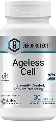 GEROPROTECT Ageless Cell – Rejuvenação Celular Anti-idade | 60 Cápsulas | Marca Life Extension - Life Extension