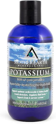 Mother Earth Minerals - Minerais Angstrom da Mãe Terra – Potássio, 8 Ounce (236 ml)