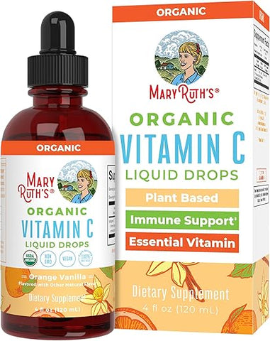 MaryRuth Organics - Suplemento de Vitamina C Orgânica por MaryRuth’s | Gotas Líquidas de Vitamina C para Adultos | Marca MaryRuth’s