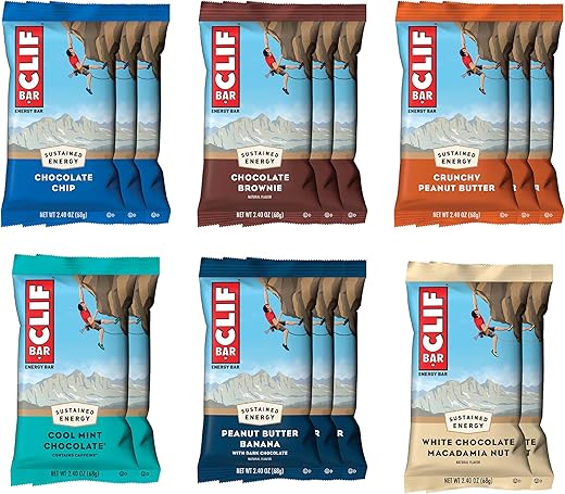 Clif Bar - CLIF BAR – Barras Energéticas – Pack Sortido – Feitas com Aveia Orgânica – 9-11g Proteína – Não-OGM – Baseado em Plantas – 2.4 oz (16 Unidades)