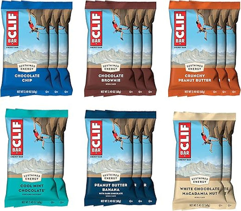 Clif Bar - CLIF BAR – Barras Energéticas – Pack Sortido – Feitas com Aveia Orgânica – 9-11g Proteína – Não-OGM – Baseado em Plantas – 2.4 oz (16 Unidades)