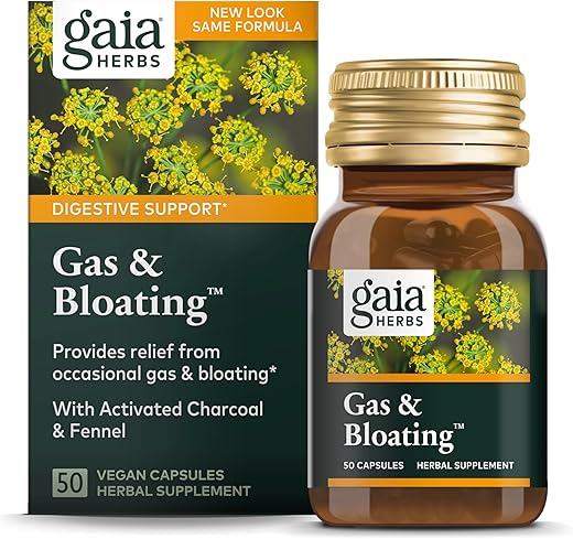 Gas – Alívio Natural para Problemas Digestivos – 60 Cápsulas - Gaia Herbs