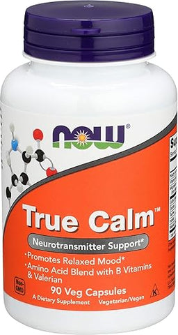 NOW Foods - Now Foods True Calm(tm) Amino Relaxer 90 Cápsulas (pacote com duas unidades) – Relaxante Aminoacídico para Promover o Bem-Estar