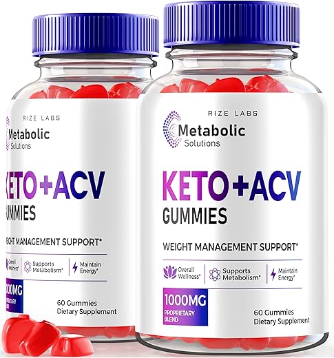rize labs - (2 Pacotes) Gomas Metabolic Solutions Keto ACV, Gomas Metabolic Solutions Keto ACV para Perda de Peso Avançada, Suplemento Fórmula Avançada, Avaliações Metabolicsolutions (120 Gomas)